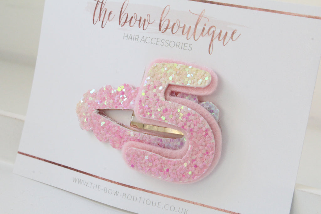 Birthday snappy clip | Pastel rainbow