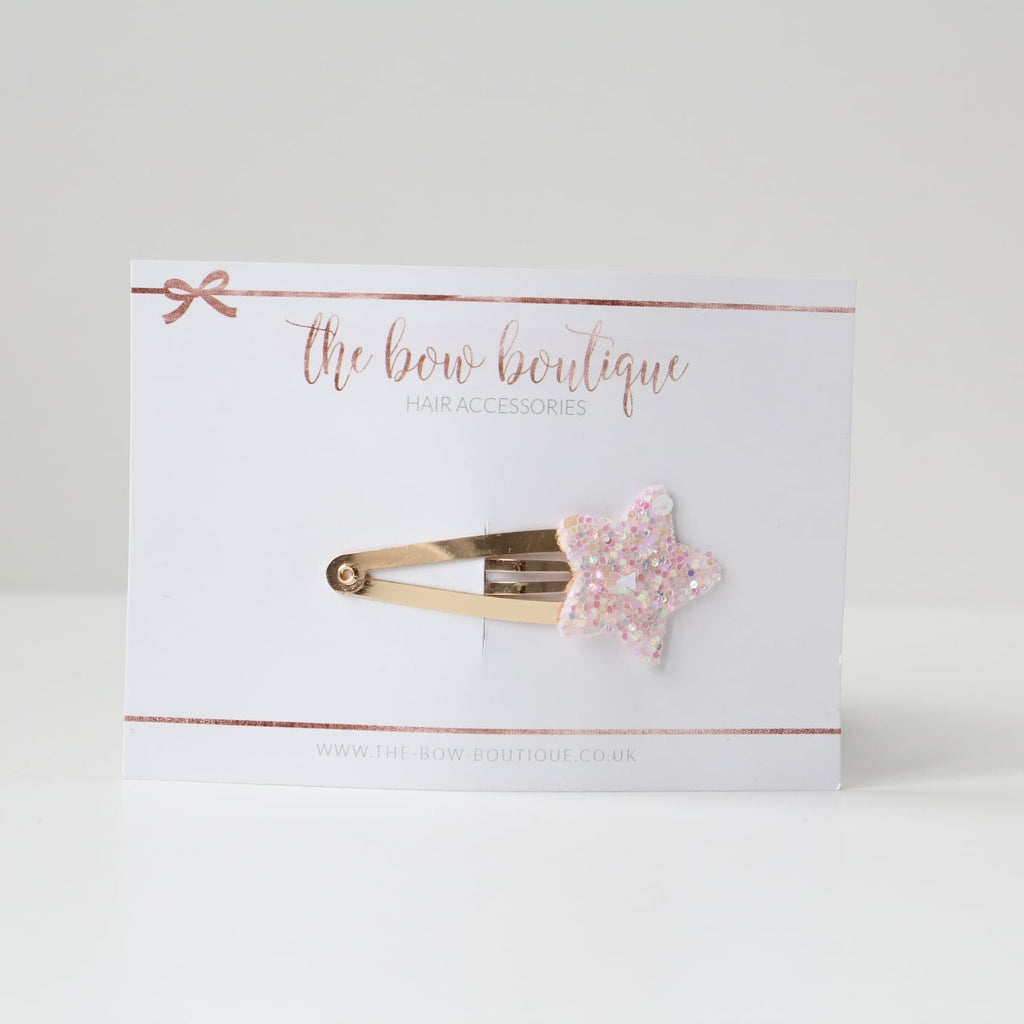 Glitter star snappy clips | 21 colours