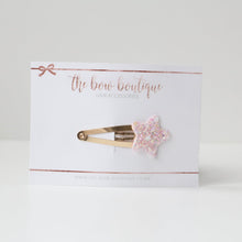 Load image into Gallery viewer, Glitter star snappy clips | 21 colours