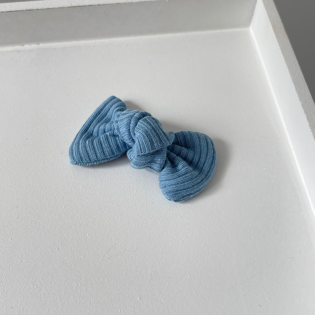 Petite jersey ribbed knot bows | 20 Colours | Clip, headband or bobble