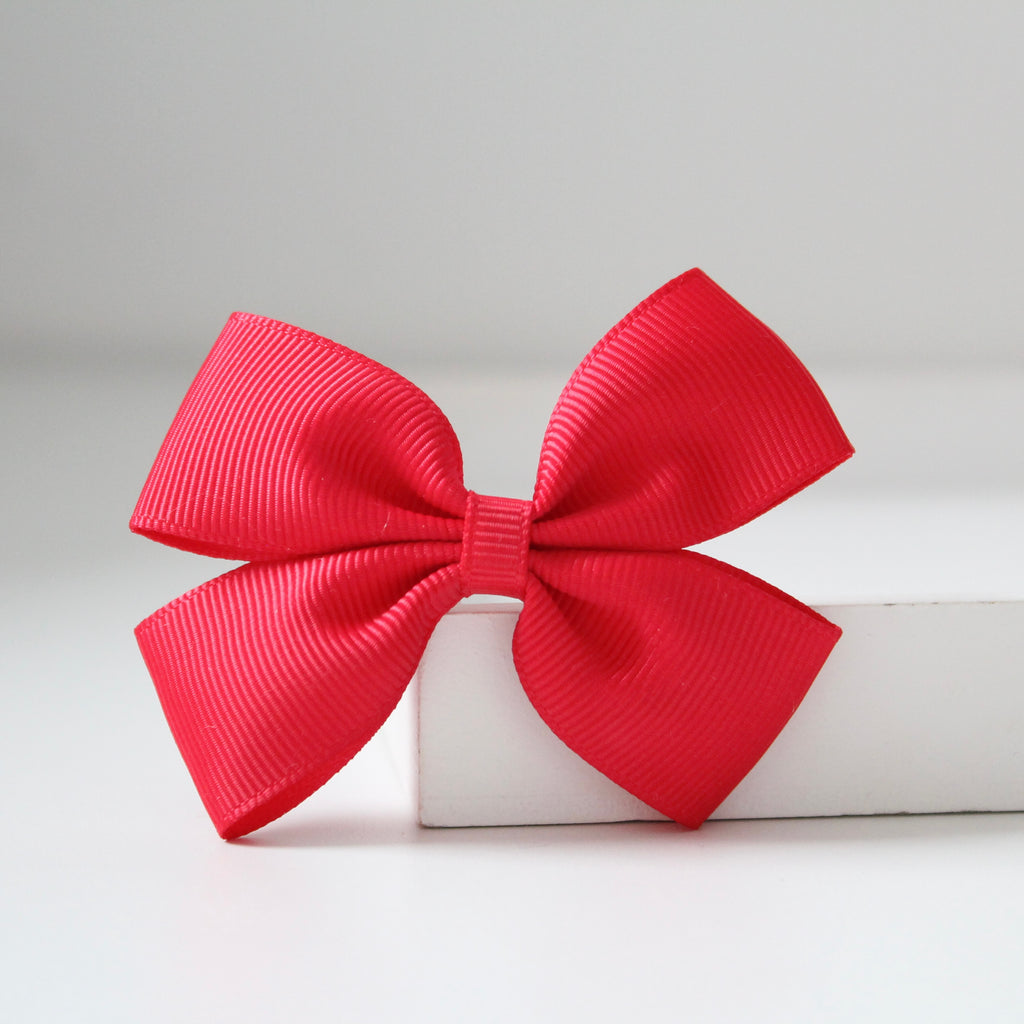 Double pinch ribbon bows | 32 colours | Clip or bobble