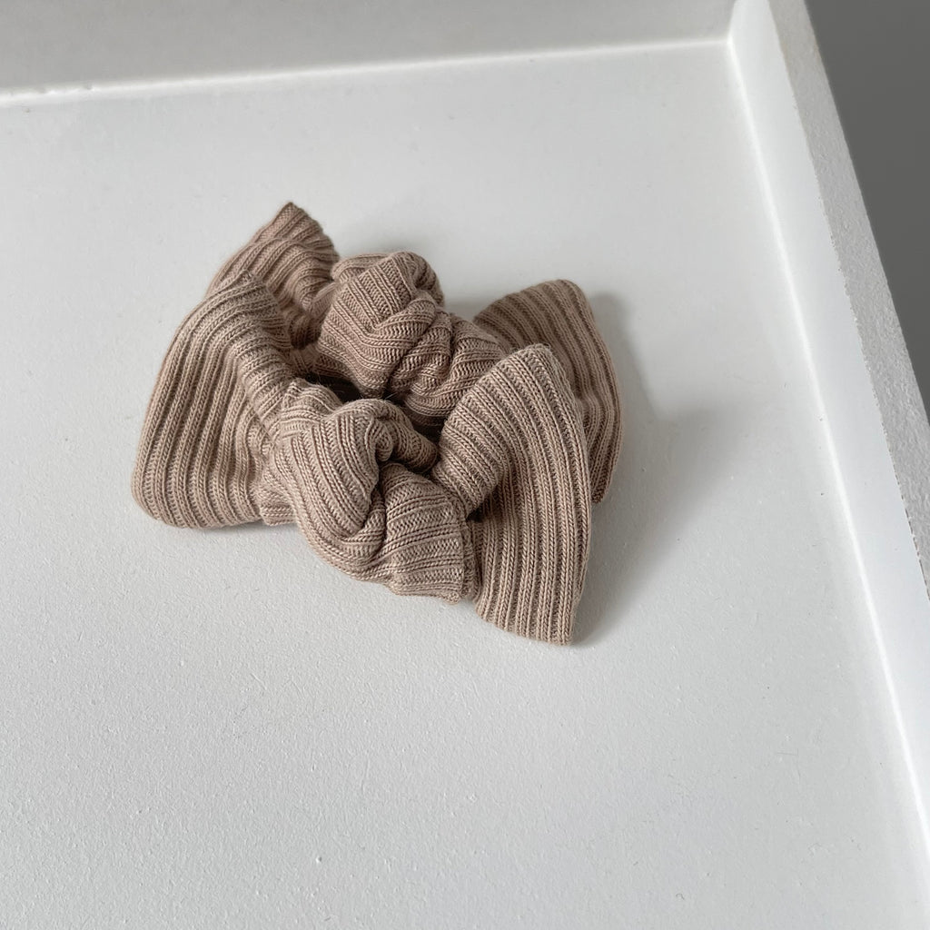 Petite jersey ribbed knot bows | 20 Colours | Clip, headband or bobble
