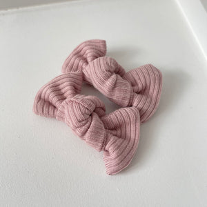 Petite jersey ribbed knot bows - (20 Colours)