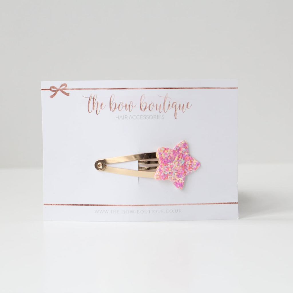 Glitter star snappy clips | 21 colours