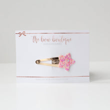 Load image into Gallery viewer, Glitter star snappy clips | 21 colours