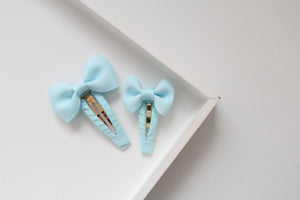 Pinch bow snappy clips - 2 sizes - 32 colours
