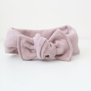 Old pink pointelle headwrap