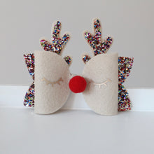 Load image into Gallery viewer, Traditional Christmas reindeer bows