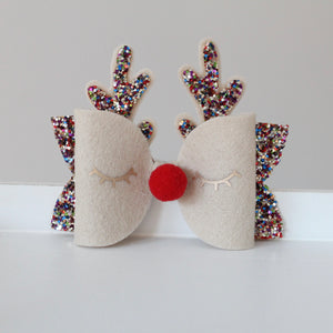 Traditional Christmas reindeer bows