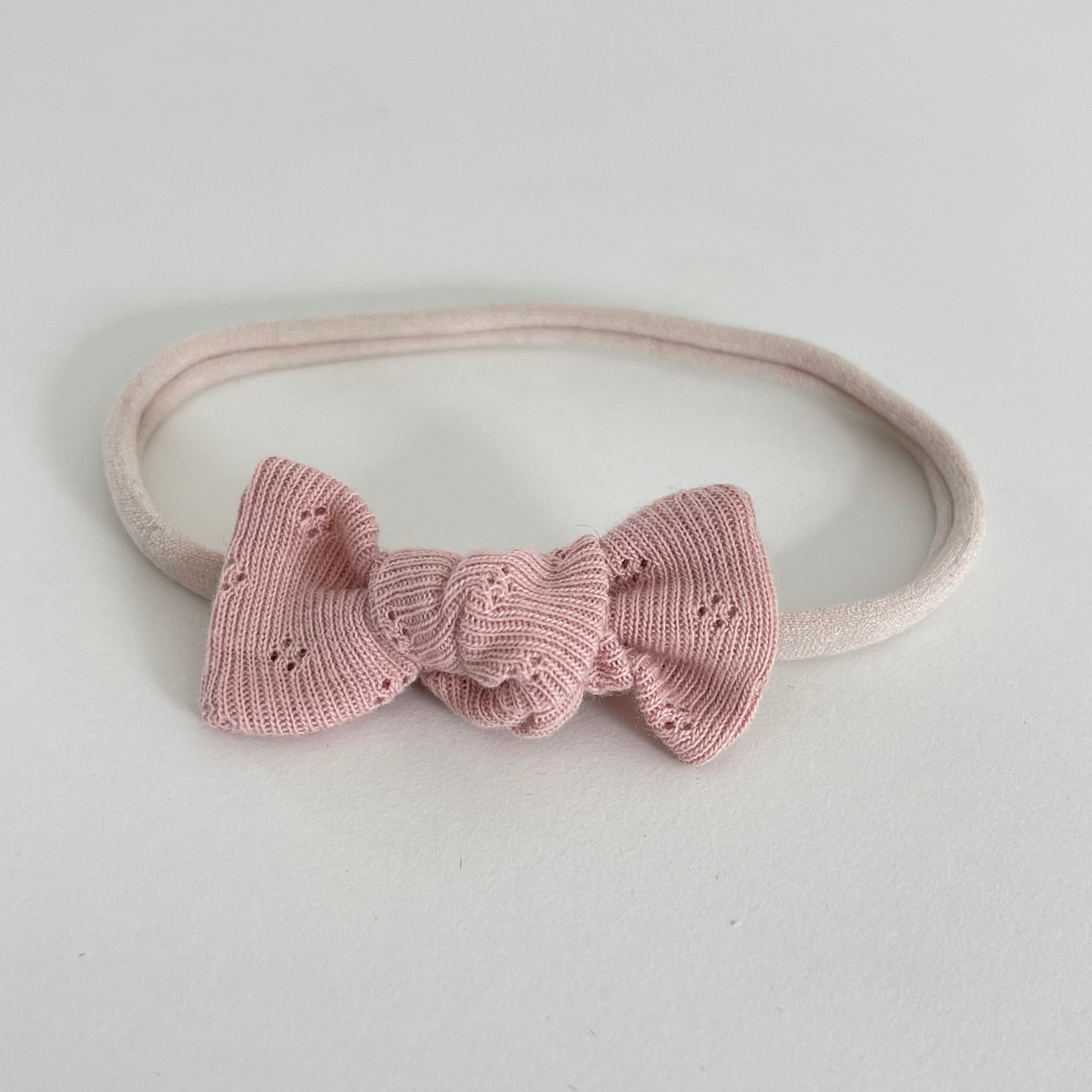Petite jersey ribbed knot bows | 20 Colours | Clip, headband or bobble