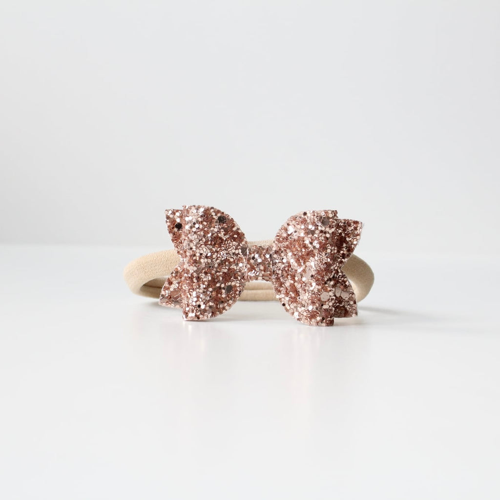 Medium deluxe glitter bows | 20 Colours | Clip or headband