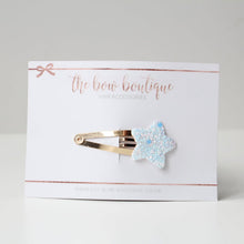 Load image into Gallery viewer, Glitter star snappy clips | 21 colours