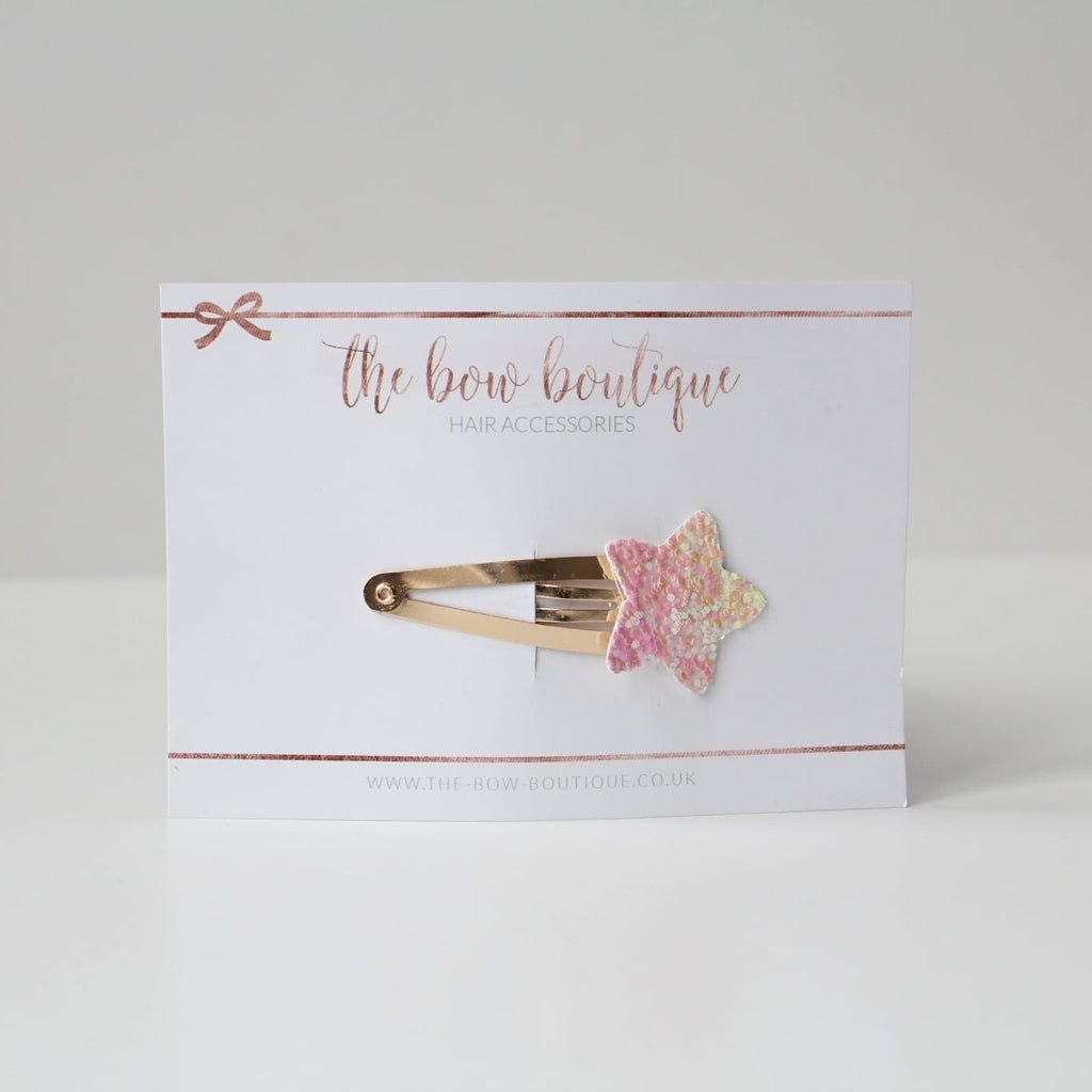 Glitter star snappy clips | 21 colours