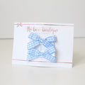 School gingham hand tied clips | 9 Colours