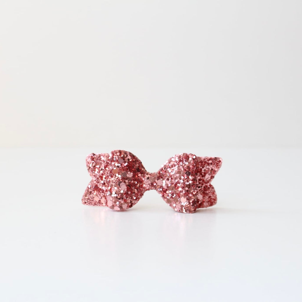 Small chunky glitter bows | 22 Colours | Clip or headband
