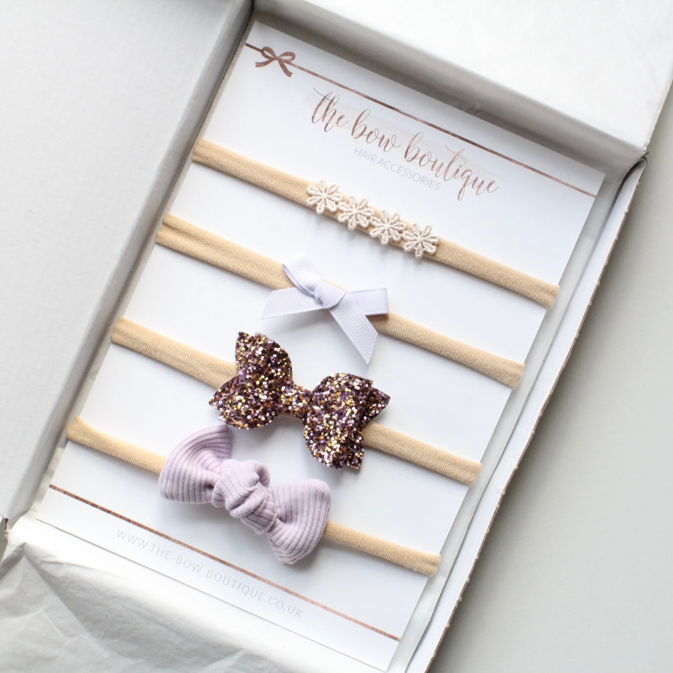 Lilac bow set