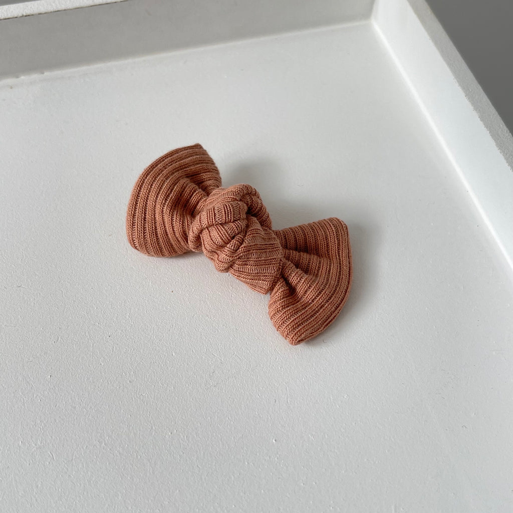 Petite jersey ribbed knot bows | 20 Colours | Clip, headband or bobble