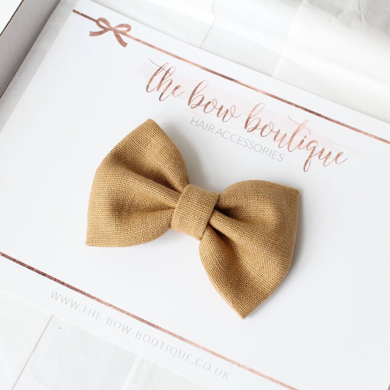 Cottage linen bow | 3 Sizes | 13 Colours | Clip, headband or bobble