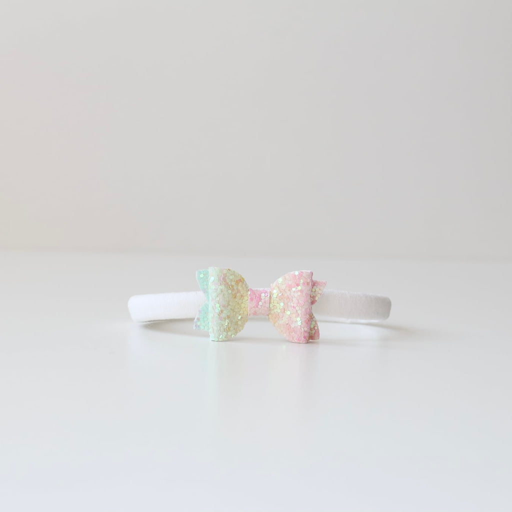 Petite deluxe glitter bows | 22 Colours | Clip, headband or bobble