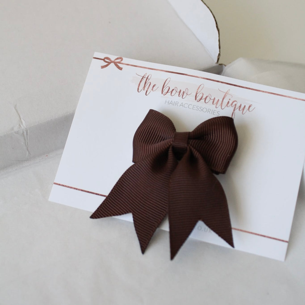 Personalised short tail pinch ribbon | 34 colours | Clip or bobble