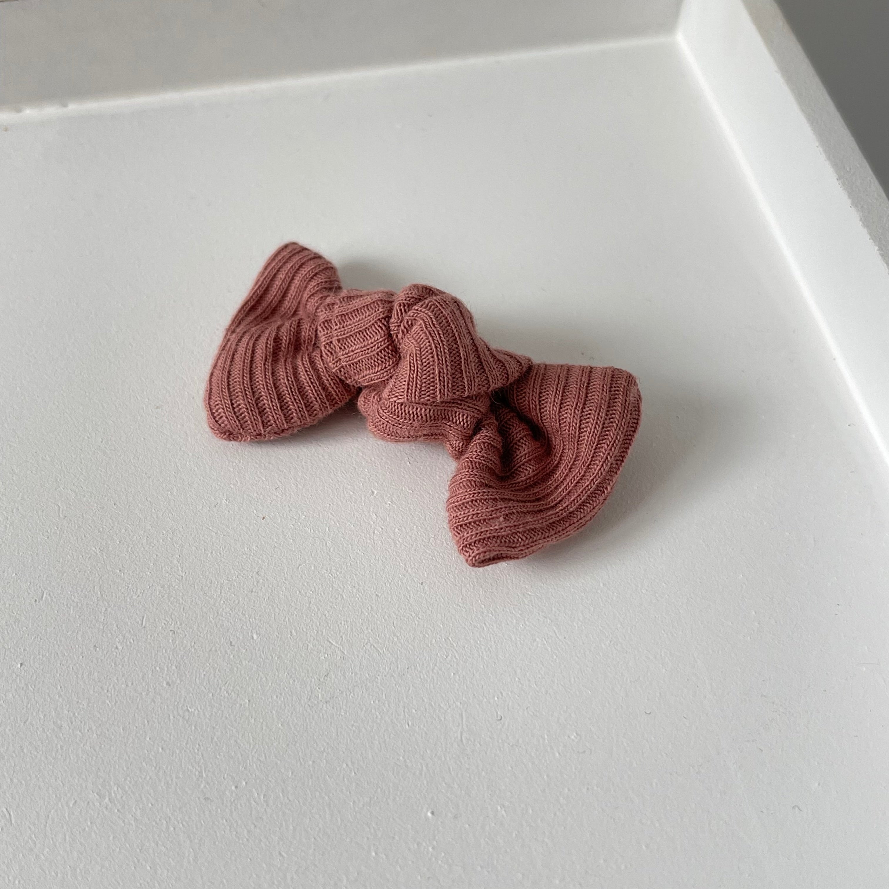 Petite jersey ribbed knot bows | 20 Colours | Clip, headband or bobble