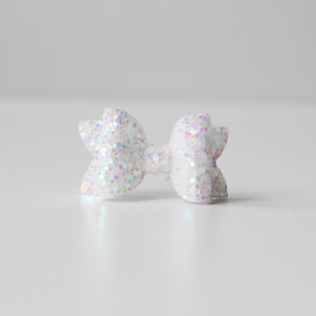 Petite deluxe glitter bows | 22 Colours | Clip, headband or bobble