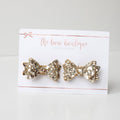 My first pigtail clip set | Gold mini baby