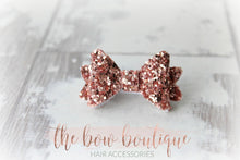 Load image into Gallery viewer, Medium baby glitter bows (25 Colours)