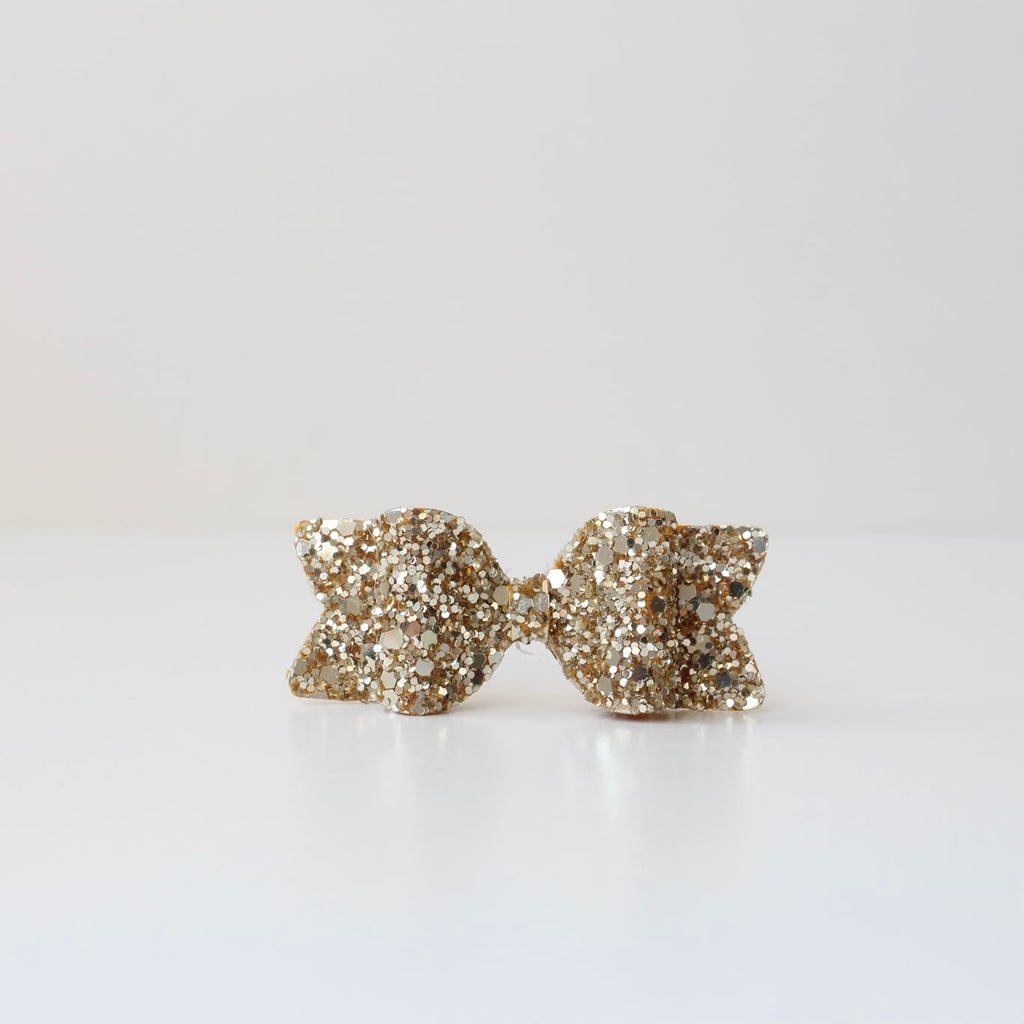 Small chunky glitter bows | 22 Colours | Clip or headband