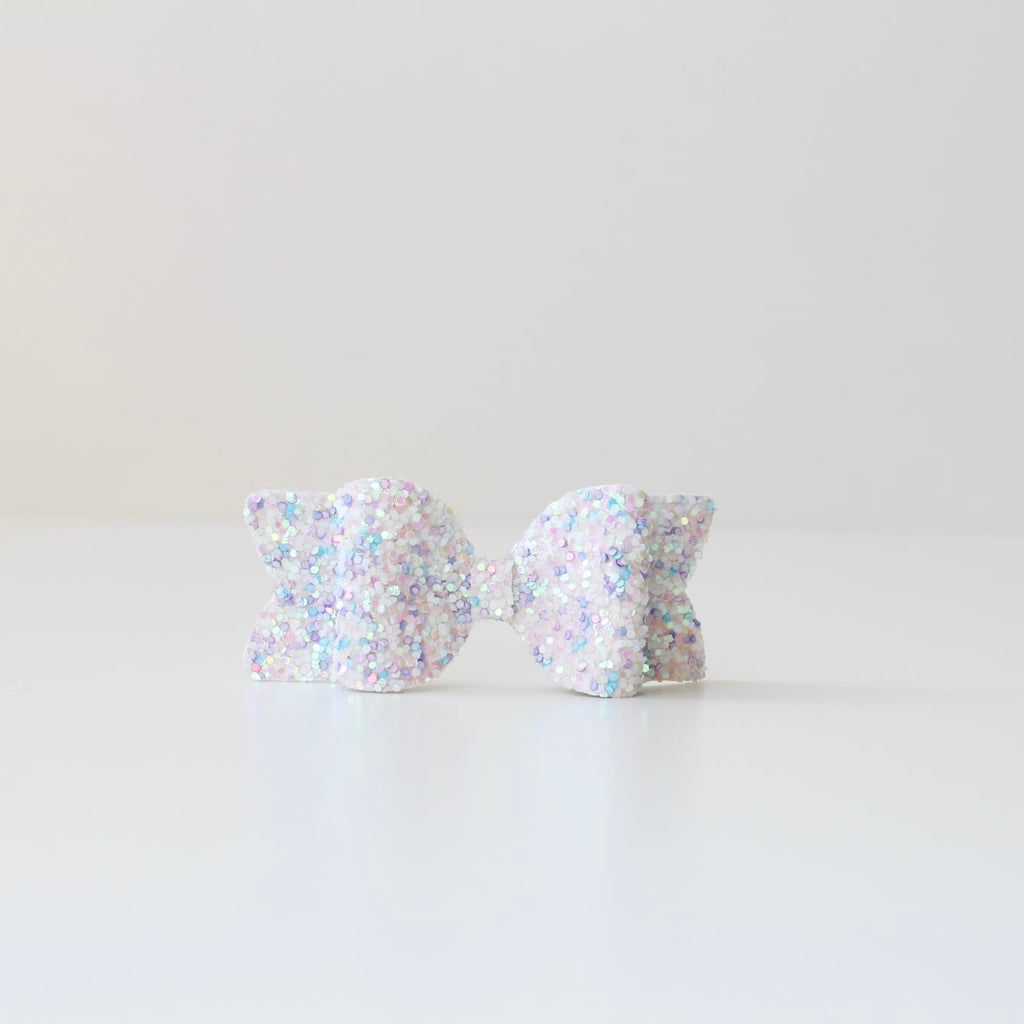 Small chunky glitter bows | 22 Colours | Clip or headband