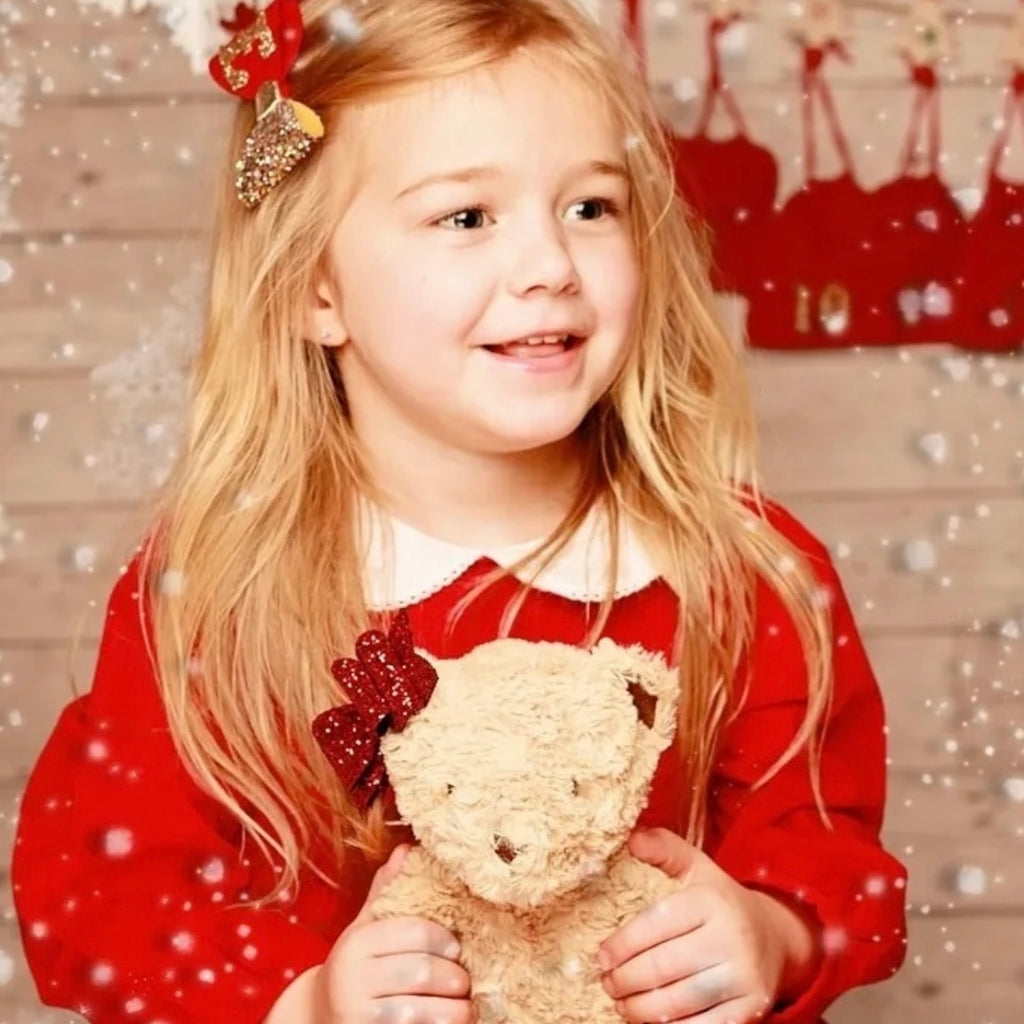 Christmas personalised bow | Clip or heabband