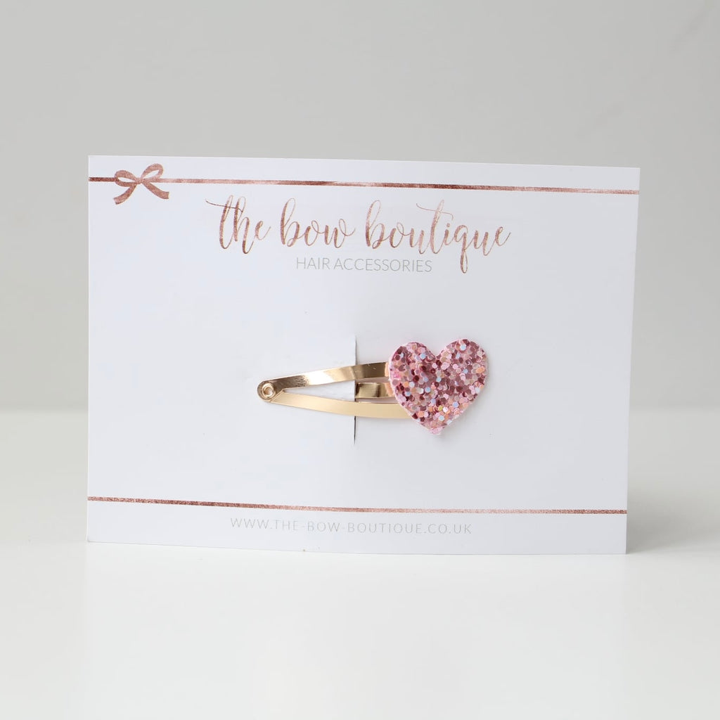 My first glitter heart snappy clip | 20 Colours