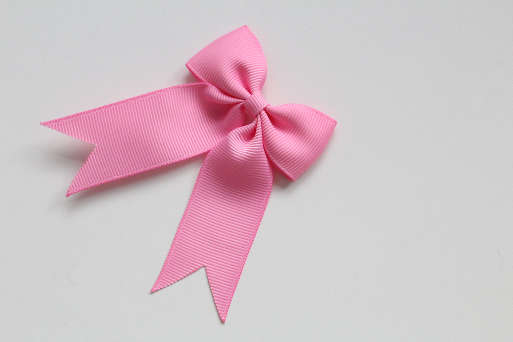 Personalised tail pinch ribbon bows | 33 colours | Clip or bobble