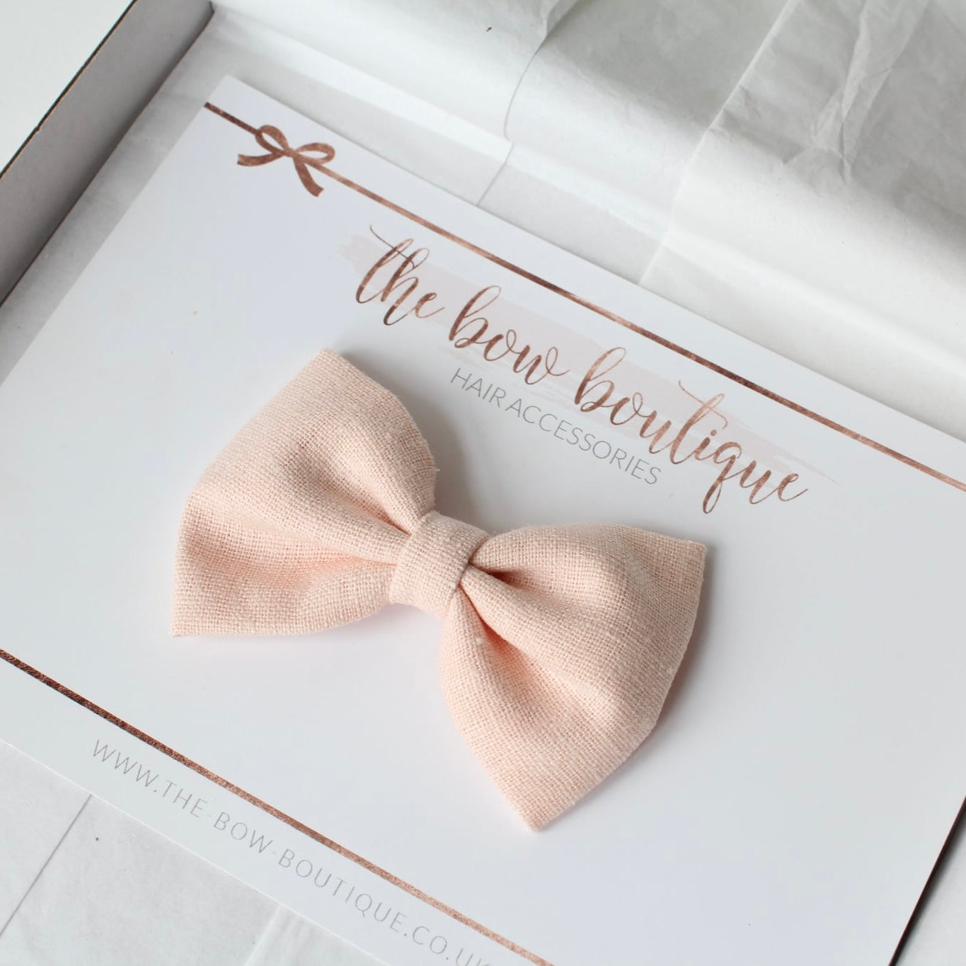 Cottage linen bow | 3 Sizes | 13 Colours | Clip, headband or bobble