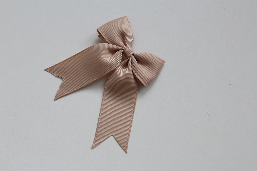 Personalised tail pinch ribbon bows | 33 colours | Clip or bobble