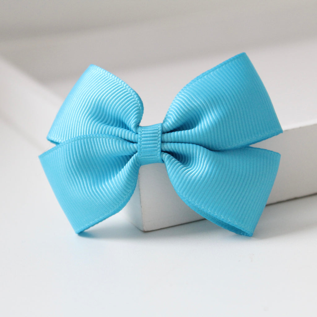Double pinch ribbon bows | 32 colours | Clip or bobble