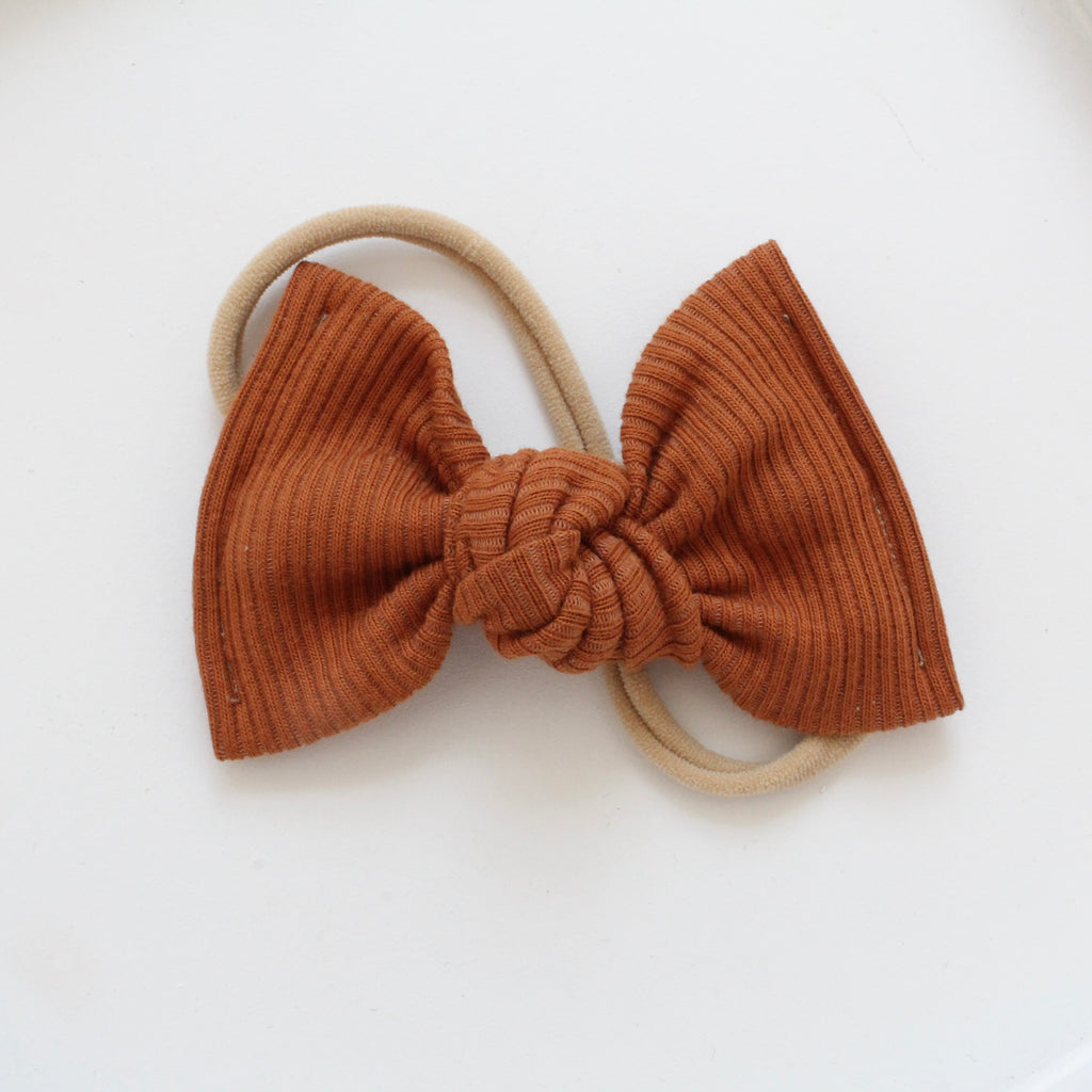 Large jersey ribbed knot bows | 20 Colours