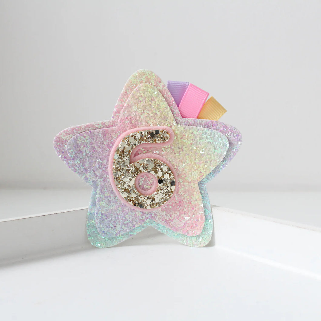 Birthday star - Clip, headband or badge