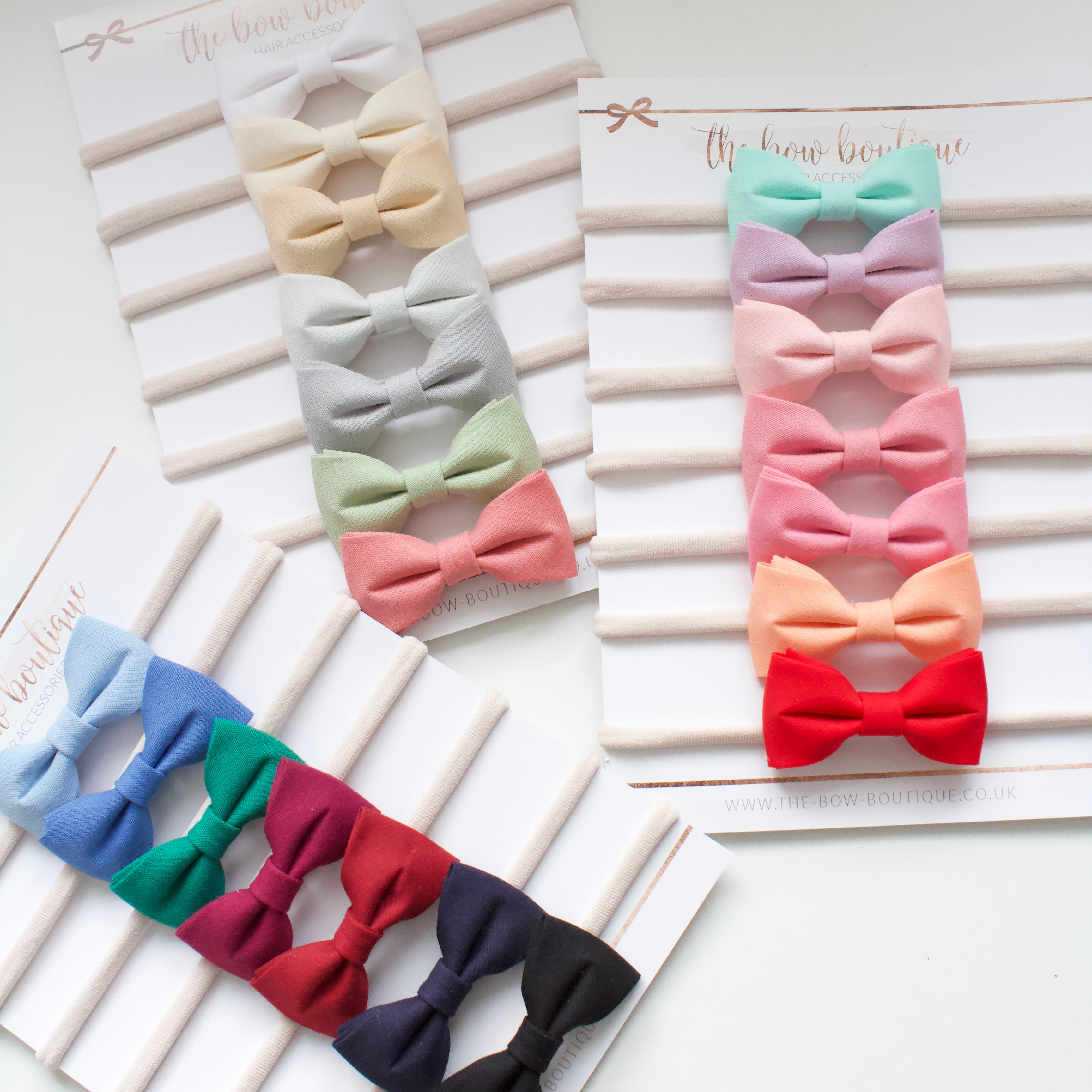 Cotton pinch bows | 23 Colours Clip or headband