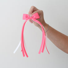 Load image into Gallery viewer, Bright pink tail pinch ribbon bows - 2 sizes