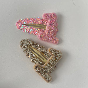 Birthday snappy clips (2 colours)