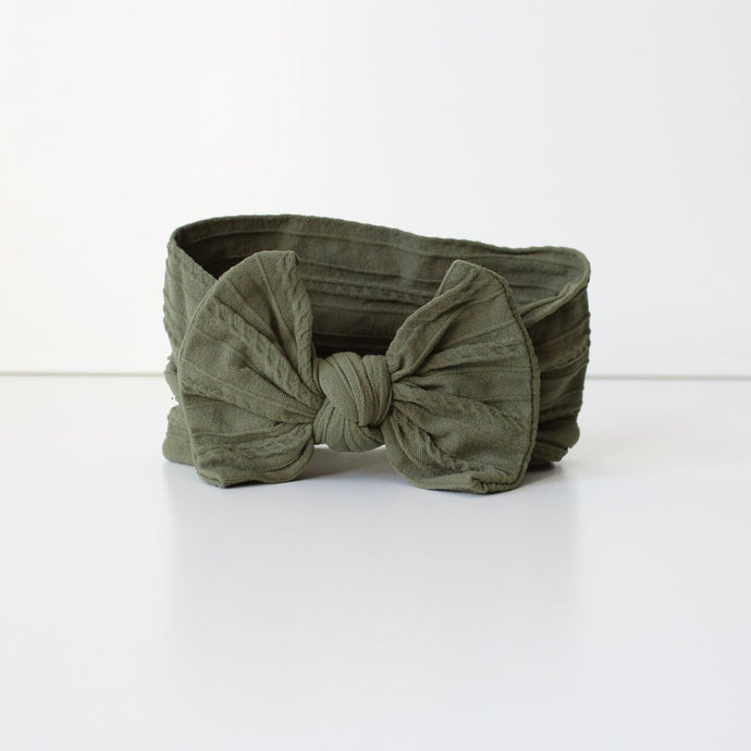 Olive cable headwrap