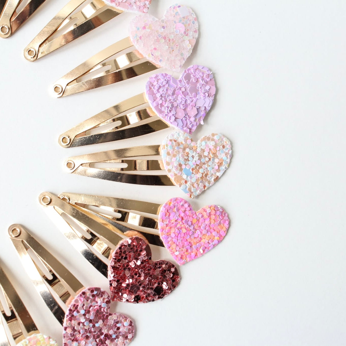 My first glitter heart snappy clip | 20 Colours