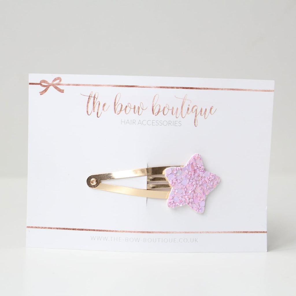 Glitter star snappy clips | 21 colours
