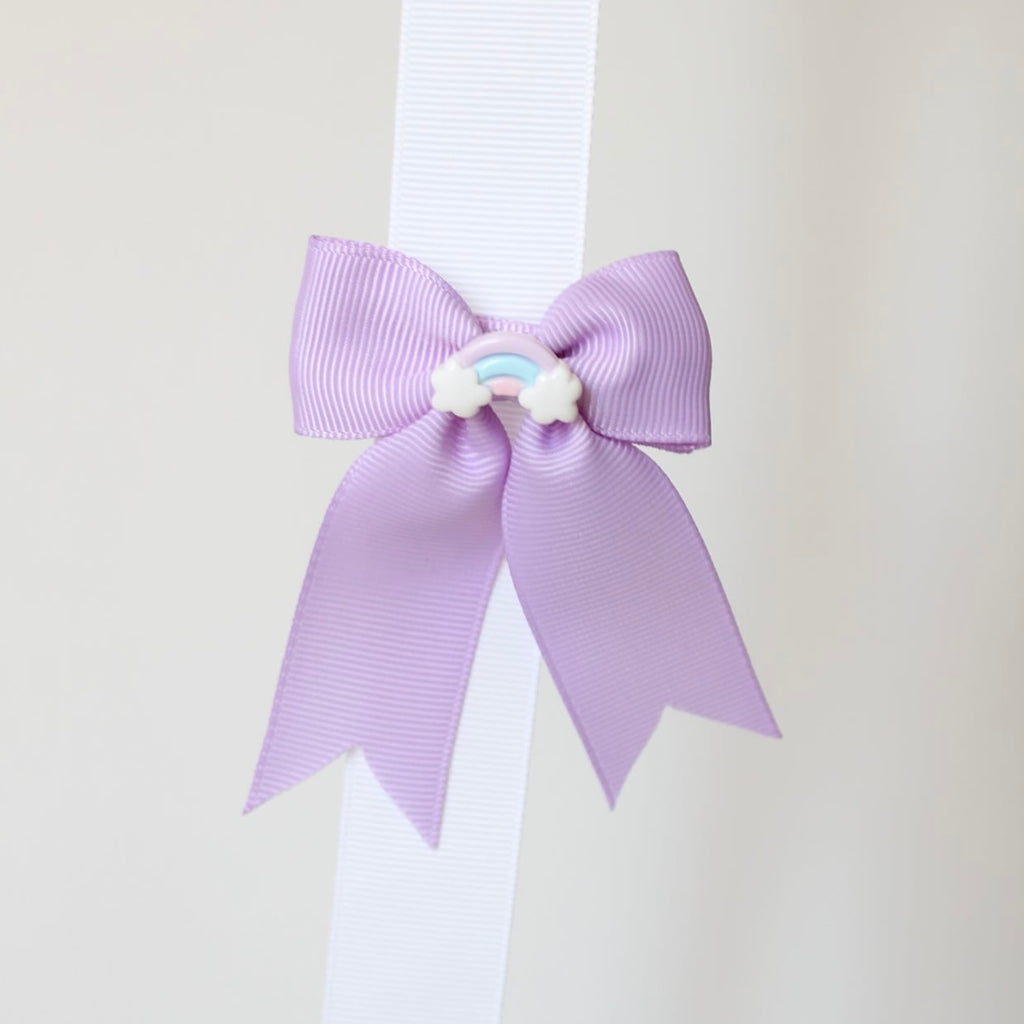 Rainbow long tail pinch bows | 6 colours | Clip or bobble