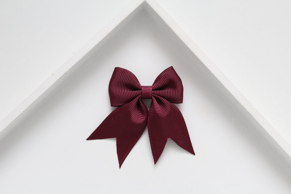 Personalised short tail pinch ribbon | 34 colours | Clip or bobble