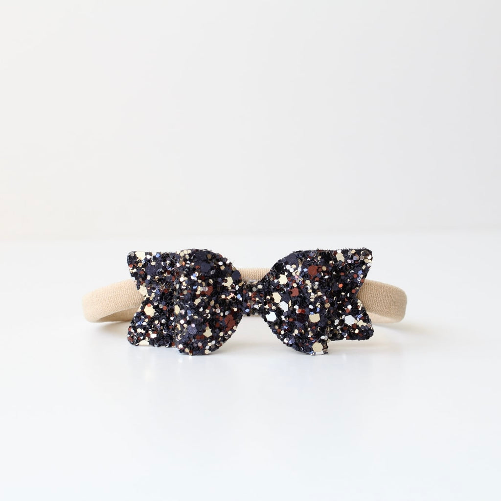 Small chunky glitter bows | 22 Colours | Clip or headband