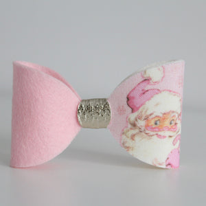 Pink Santa claus bows