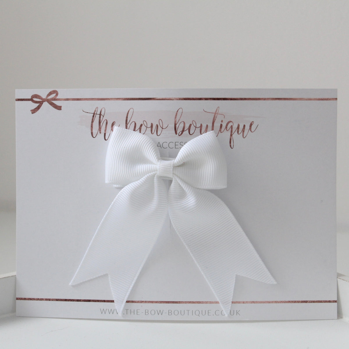 White ribbon bow | Clip or bobble