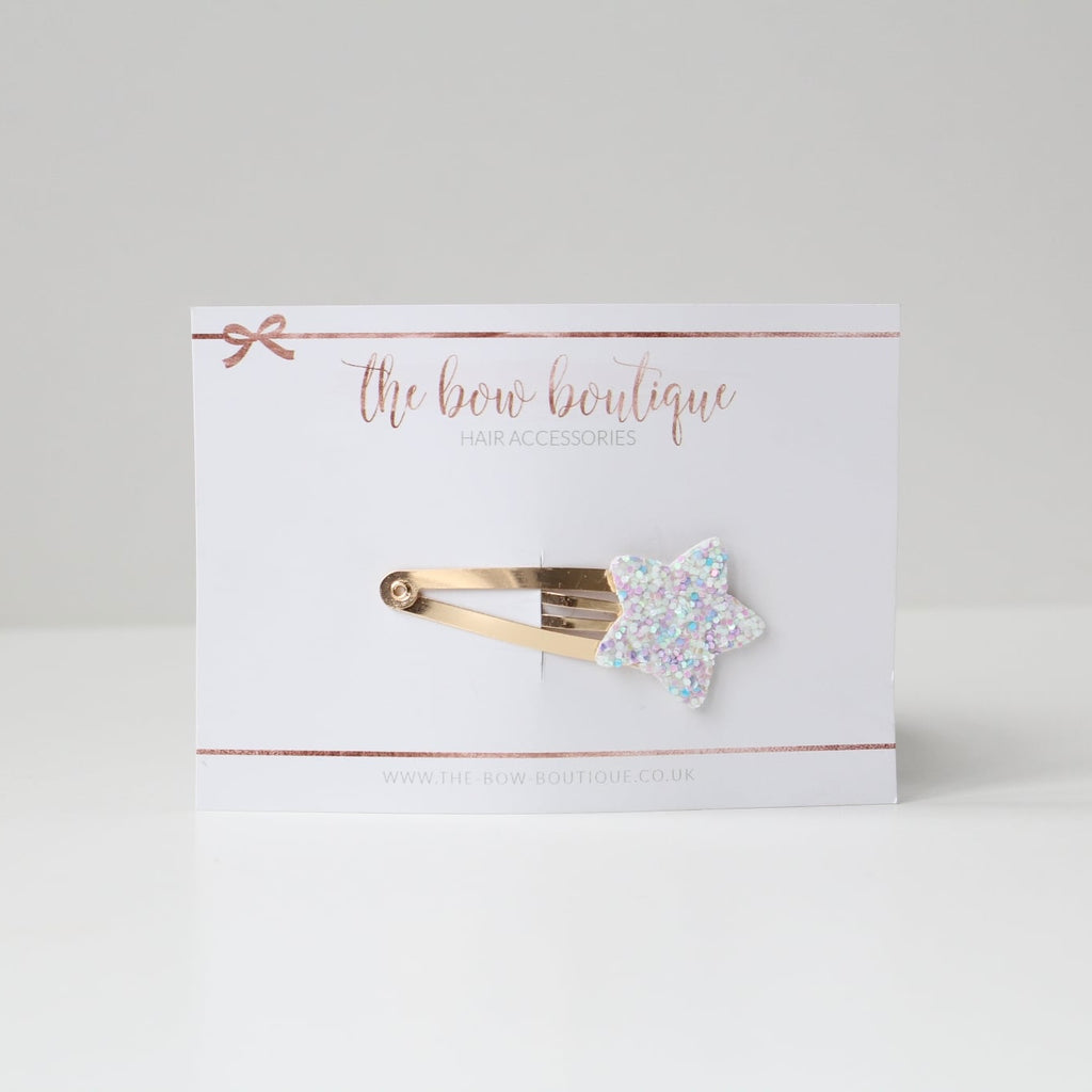 Glitter star snappy clips | 21 colours